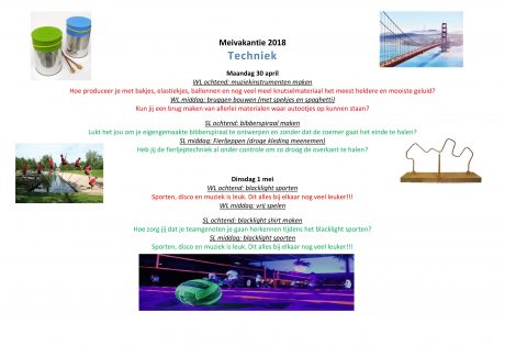 programma meivakantie bso